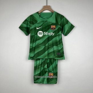 Barcelona Goalkeeper Shirt Kid 23/24 Green