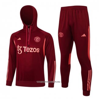 Sweatshirt Tracksuit Manchester United 23/24 Dark Red