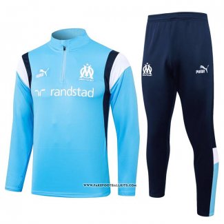 Sweatshirt Tracksuit Olympique Marseille 23/24 Light Blue