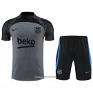 Tracksuit Barcelona Short Sleeve 22/23 Grey - Shorts