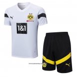 Tracksuit Borussia Dortmund Short Sleeve 22/23 White - Shorts