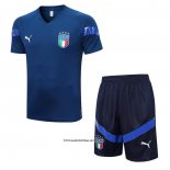 Tracksuit Italy Short Sleeve 22/23 Blue - Shorts