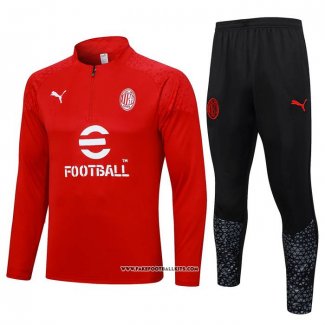 Sweatshirt Tracksuit AC Milan Kid 23/24 Red