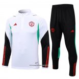 Sweatshirt Tracksuit Manchester United Kid 23/24 White