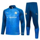 Sweatshirt Tracksuit Olympique Marseille Kid 23/24 Blue Oscuro