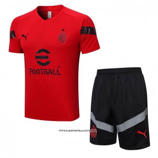 Tracksuit AC Milan Short Sleeve 22/23 Red - Shorts