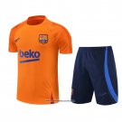 Tracksuit Barcelona Short Sleeve 22/23 Orange - Shorts