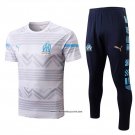 Tracksuit Olympique Marseille Short Sleeve 22/23 Grey