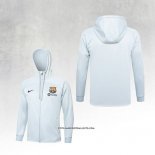 Chaqueta con Capucha del Barcelona 23/24 White