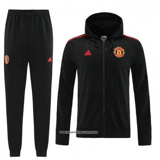 Hooded Tracksuit Manchester United 22/23 Black