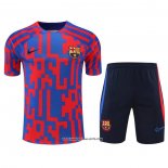 Tracksuit Barcelona Short Sleeve 22/23 Red and Blue - Shorts