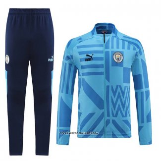 Jacket Tracksuit Manchester City 22/23 Light Blue