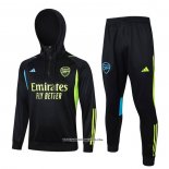 Sweatshirt Tracksuit Arsenal Kid 23/24 Black and Green