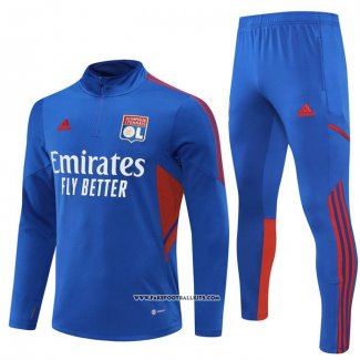 Sweatshirt Tracksuit Lyon 22/23 Blue