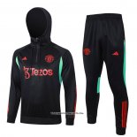Sweatshirt Tracksuit Manchester United Kid 23/24 Black and Red