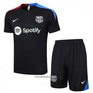 Tracksuit Barcelona Short Sleeve 23/24 Black - Shorts