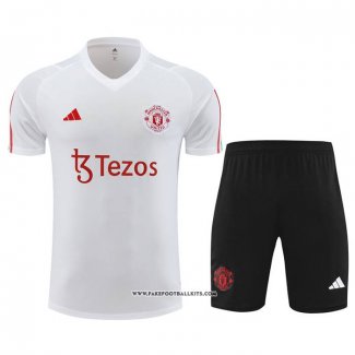 Tracksuit Manchester United Short Sleeve 23/24 White - Shorts