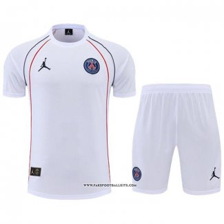 Tracksuit Paris Saint-Germain Jordan Short Sleeve 22/23 White - Shorts