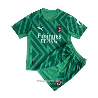 AC Milan Goalkeeper Shirt Kid 23/24 Green