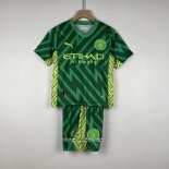 Manchester City Goalkeeper Shirt Kid 23/24 Green