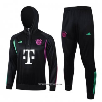 Sweatshirt Tracksuit Bayern Munich Kid 23/24 Black and White