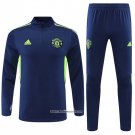 Sweatshirt Tracksuit Manchester United 22/23 Blue and Green