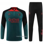 Sweatshirt Tracksuit Paris Saint-Germain Jordan 22/23 Green