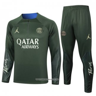 Sweatshirt Tracksuit Paris Saint-Germain Jordan 23/24 Green