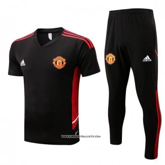 Tracksuit Manchester United Short Sleeve 22/23 Black