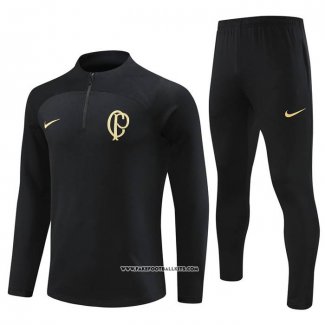 Sweatshirt Tracksuit Corinthians Kid 23/24 Black