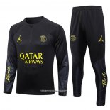 Sweatshirt Tracksuit Paris Saint-Germain Jordan 23/24 Black