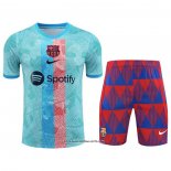 Tracksuit Barcelona Short Sleeve 23/24 Blue - Shorts