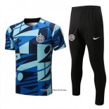 Tracksuit Inter Milan Short Sleeve 22/23 Blue