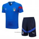 Tracksuit Italy Short Sleeve 22/23 Blue - Shorts