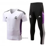 Tracksuit Real Madrid Short Sleeve 22/23 White and Purpura