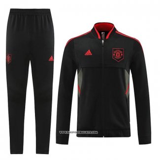 Jacket Tracksuit Manchester United 22/23 Black and Red