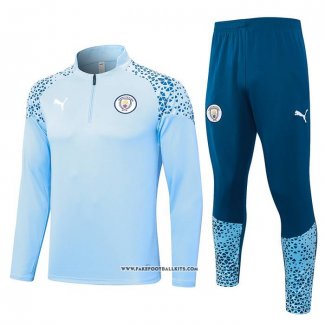 Sweatshirt Tracksuit Manchester City 23/24 Blue