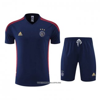 Tracksuit Ajax Short Sleeve 22/23 Blue - Shorts